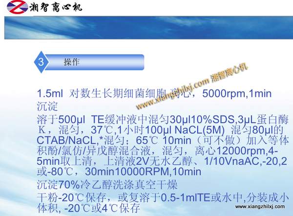 用高速離心機(jī)提取細(xì)菌DNA的課件